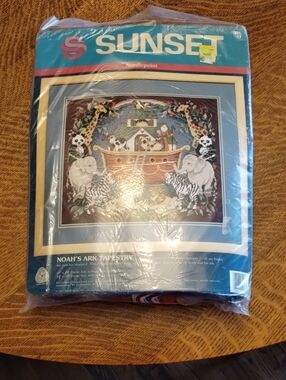 Sunset Noah's Ark Tapestry Needlepoint - Multicolor